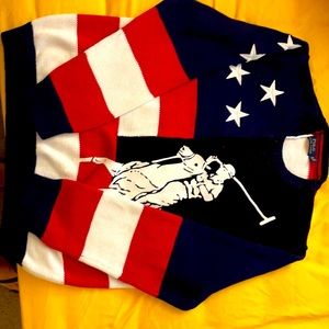 Polo Ralph Lauren iconic flag sweater Made in the USA